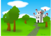 Path To The Castle Clip Art